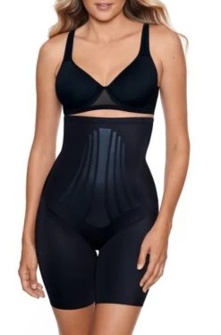 Miraclesuit Lycra High Waist Thigh Slimmer (Black)