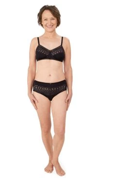 Amoena Pia Brief (Black & Sand) -Fashion Underwear Shop 44838 Pia SB black sand 44841 HW Panty SS23 product front