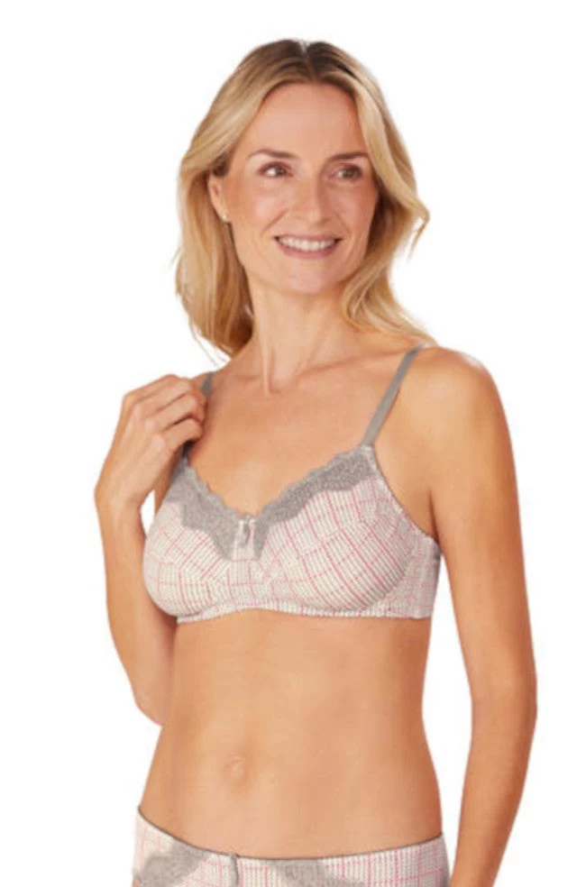 Amoena Luna Wirefree Bra (Grey & Multi) 3 Amoena Luna Wirefree Bra (Grey & Multi)