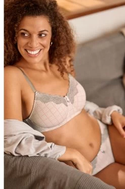 Amoena Luna Wirefree Bra (Grey & Multi) -Fashion Underwear Shop 45026set 1