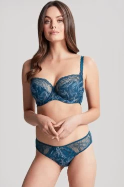 Panache Jasmine UW Bra (Teal Botanical) -Fashion Underwear Shop 6951A 984 3 73225