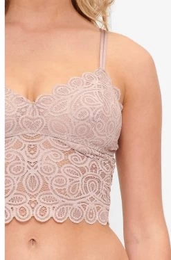 LingaDore Elegance Wirefree Bralette Crop Top (Bark) -Fashion Underwear Shop 7019P 1 231 05