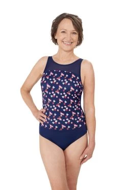 Amoena Elba One Piece Swimsuit (Navy Floral)