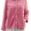 Betty Bed Jacket (Dusty Rose) -Fashion Underwear Shop 7GL72 DUSTY ROSE FRONT 1