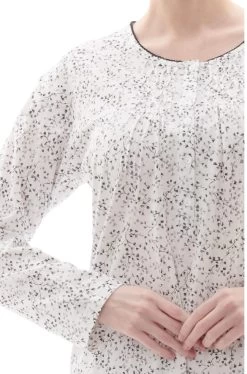 Giselle Cotton PJ Set (Black& White) -Fashion Underwear Shop 7LP21G CLOSE DETAIL