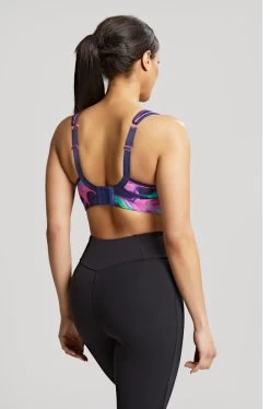 Panache UW Sports Bra (Cyber Swirl) -Fashion Underwear Shop 8.PanacheSport SS23F Wired 5021A CyberSwirl RB T BK 21382 1