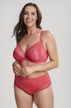 Roxie UW Plunge Bra (Hot Coral) -Fashion Underwear Shop 9586 967 5 59467
