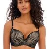 FREYA Fatale UW Moulded Plunge Bra (Black) -Fashion Underwear Shop AA401431 NOR primary Freya Lingerie Freya Fatale Noir Underwired Moulded Plunge T Shirt Bra 1