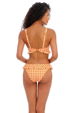 FREYA Check In Zest Apex Bikini Top (Orange & White) -Fashion Underwear Shop AS201913 ZET alt2 Freya Swim Check In Zest Underwired High Apex Bikini Top