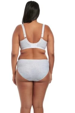 ELOMI Morgan UW Bra (White) -Fashion Underwear Shop EL4110 WHE back Elomi Lingerie Morgan White Underwired Banded Bra