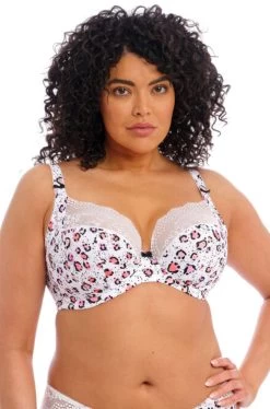 ELOMI LUCIE UW PLUNGE BRA WITH STRETCH LACE (RUMBLE )