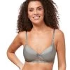 Amoena Floral Chic Wirefree Tee Shirt Bra (Urban Grey) -Fashion Underwear Shop FloralChicBRA SBP 44731 UrbanGrey Rose0017 JPG 1