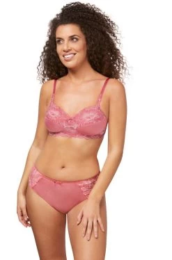 Amoena Floral Chic Wire Free Bra (Strawberry Rose) -Fashion Underwear Shop FloralChicSET SB 44726 Strawberry Rose0020 JPG 1