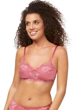 Amoena Floral Chic Wire Free Bra (Strawberry Rose)