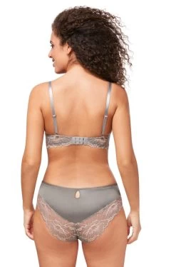 Amoena Floral Chic Wirefree Tee Shirt Bra (Urban Grey) -Fashion Underwear Shop FloralChicsetback SBP 44731 UrbanGrey Rose0039 JPG