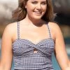 Gingham Peekaboo Tankini Top (Gingham)