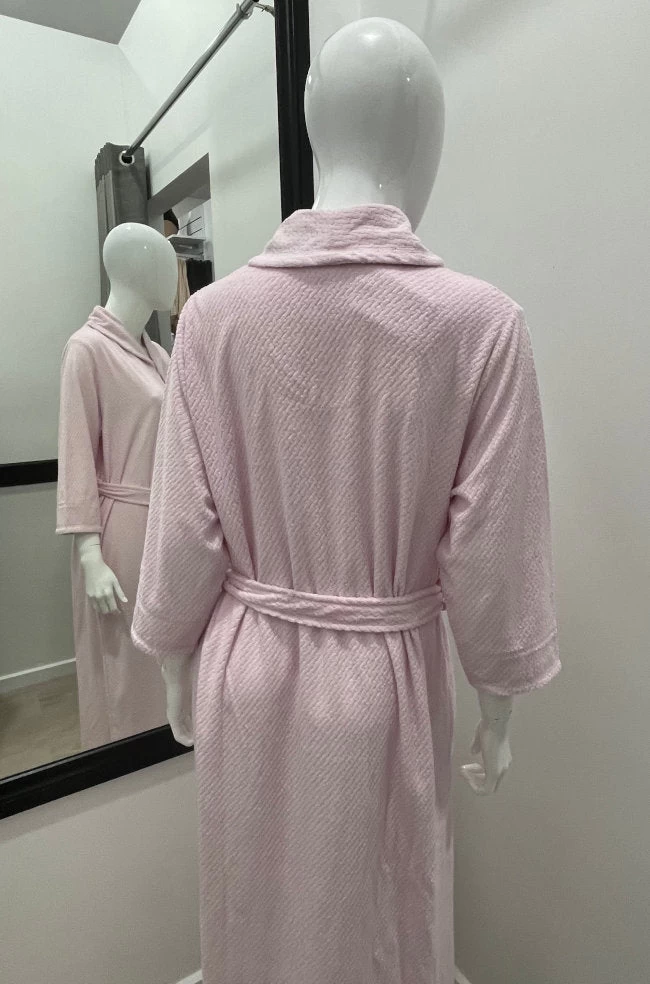 Jeanne Button Dressing Gown (Pink) 4 Jeanne Button Dressing Gown (Pink) - Image 2
