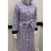 Kara Quilted Button Dressing Gown (Royal)