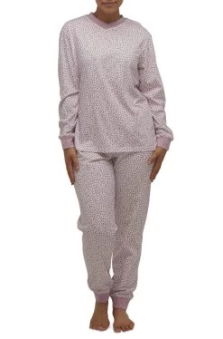 Bev Interlock Cotton Ski PJ Set (Dusty Pink)