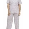 Jane Short Sleeve PJ Set (Pink Floral) -Fashion Underwear Shop SK202 PINK 01 1 1
