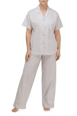 Anita Cotton PJ Set (Pink & Lemon)