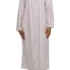 Natalie Long Sleeve Cotton Nightie (Pink) 2 Natalie Long Sleeve Cotton Nightie (Pink) -Fashion Underwear Shop SK601R PINK 01