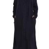Saskia Button Dressing Gown (Navy) -Fashion Underwear Shop SK901R NAVY 01 7cfd1096 f4d9 45d8 be03 5109cd0a7831