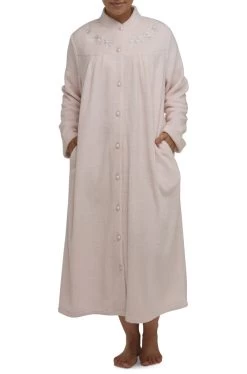 Saskia Button Dressing Gown (Pink)