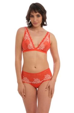 Wacoal Lace Perfection Wirefree Bralette (Fiesta) -Fashion Underwear Shop WE135008 FIA alt1 Wacoal Lace Perfection Fiesta Non Wired Bralette 1