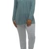 Mineral V-Neck PJ Set (Sage & Ivory)