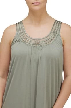 Emma Sleeveless Lace Nightie (Sage) -Fashion Underwear Shop Y362 SAGE 03 1