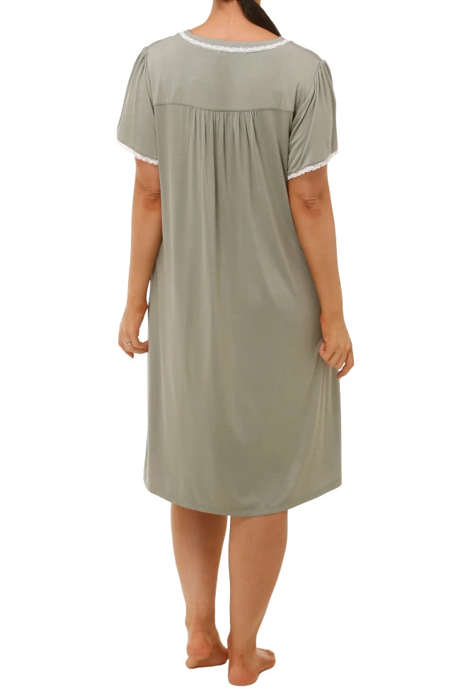 Short Sleeve Nightie (Sage) 4 Short Sleeve Nightie (Sage) - Image 2