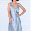 Ava Satin Nightie (Silver)