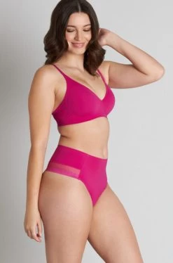 Comfit Soft Cup Plunge Bra (Fuchsia) -Fashion Underwear Shop comfit set