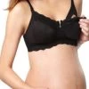 Eclipse Softcup Maternity Bra (Black) -Fashion Underwear Shop hotmilk22222 ec ecfk eclipse nursing bra french knicker black front