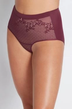 The Smooth Lace Full Brief (Grapewine)