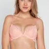 My Fit Lace UW Plunge Bra (Rose/Tan) -Fashion Underwear Shop p80 4053f.rstn bf small