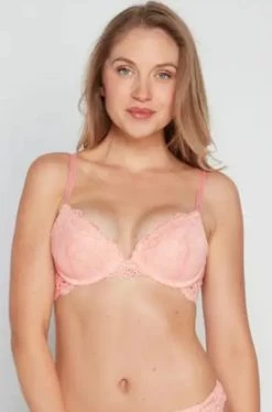 My Fit Lace UW Plunge Bra (Rose/Tan)