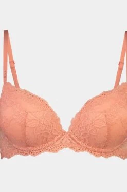 My Fit Lace Brazilian Brief (Peach) -Fashion Underwear Shop p86 4053 pcab ff small