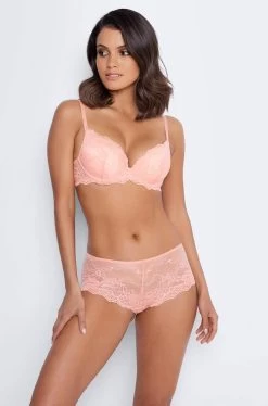 My Fit Lace Brazilian Brief (Peach) -Fashion Underwear Shop p86.38 4053f pcab bf 1