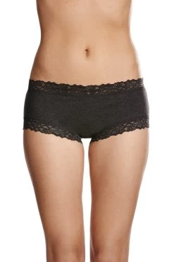 Jockey Parisienne Lace Boyleg Brief (Charcoal, Ink Blue Or Midnight Dream)